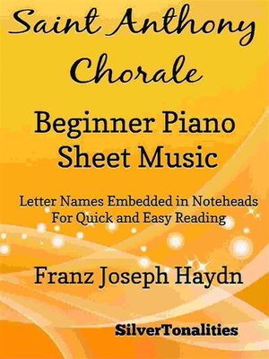 cover image of Saint Anthony Chorale Beginner Piano Sheet Music
